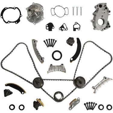 Imagem de Kit de corrente de distribuição 9-0753S com bomba de óleo + bomba de água e solenoide serve para Buick for Pontiac para Chevy para Cadillac CTS/XTS/SRX/ATS para Saturno para Saab 3.0L 3.6L 2007-2016