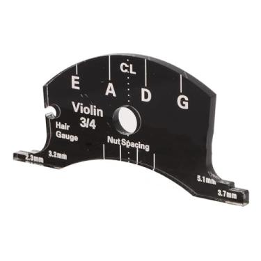 Imagem de Ferramenta de modelo | Ferramenta de referência de reparo de escala de ponte de violino Luthier ferramenta de medição para altura da corda e largura da placa de dedo peça de substituição (3/4)