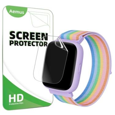 Imagem de Aemus Protetor de tela para BIGGERFIVE Smart Watch 4.6 cm (pacote com 6) película macia TPU transparente para BW02 Fitness Tracker protetor de tela de relógio