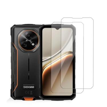 Imagem de KONXISA Pacote com 2 protetores de tela para DOOGEE Fire 5, protetor de tela de celular de vidro temperado, película protetora de 9 durezas HD transparente antiarranhões e sem bolhas