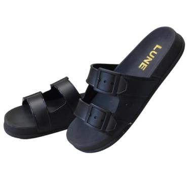 Imagem de Chinelo Feminino Ortopedico Estilo Birken Slide Massageador Leve Confortavel Unissex (PRETO, BR, Adulto, Numérico, 36)