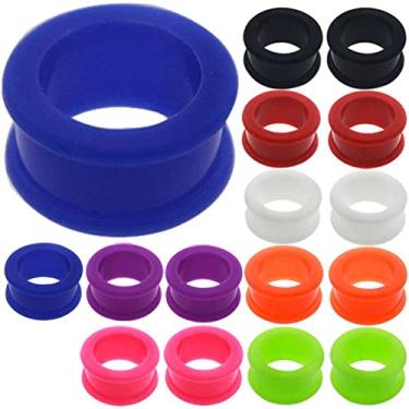 Imagem de (8 pares ou 1 par) 3 mm a 30 mm de silicone flexível alargador duplo alargador de orelha MoDTanOiz