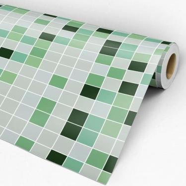 Imagem de Papel De Parede Pastilha Tons De Verde Adesivo Vinílico 3M - Artetik D