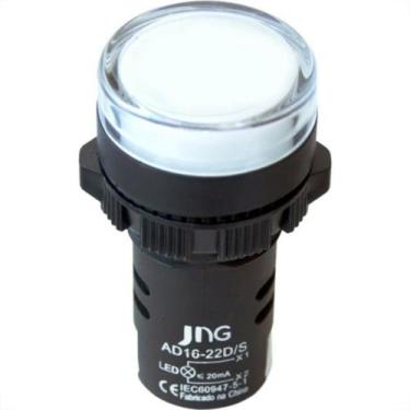 Imagem de Sinaleiro Jng ''Led'' Plastico Ad16-22 220V Branco 52073 - Kit C/10, B