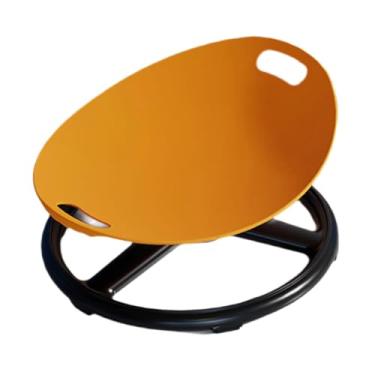 Imagem de Baoblaze Cadeira giratória infantil antiderrapante, portátil, para uso interno e externo, brinquedo calmante, assento giratório sensorial, presente para, Laranja