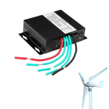 Imagem de HYZHANHONG Regulador de Carregador de Bateria 100W-2000W 12V 24V 48V Controlador para Turbina Eólica de Eixo Vertical para Gerador de Turbina Eólica Alternador de Moinho de Vento,Black,24V