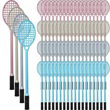 Imagem de MAQUITA 100 canetas de gel para raquete de tênis, canetas coloridas em forma de raquete de tênis, lembrancinhas de festa, presentes esportivos para equipe, acessórios esportivos, canetas, tinta preta