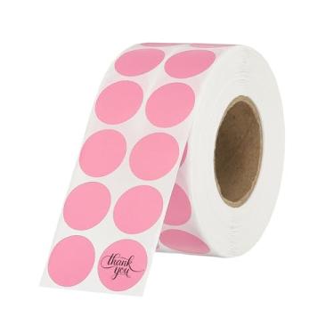 Imagem de PATIKIL 3000 peças de etiquetas térmicas redondas, adesivos coloridos em círculo de 0,8 polegadas, etiquetas autoadesivas para impressão térmica, escritório, decoração de casa, diário, lista de