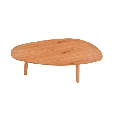 Imagem de Mesa De Centro Imperial Organica Com Tripé - Pe Palito - 92cm Amêndoa