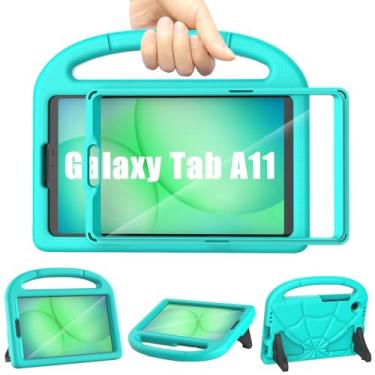 Imagem de Capa para Samsung Galaxy Tab A11/A9/A7 Lite para crianças de 8,7 polegadas, Lainergie leve, à prova de choque, compatível com alça para Galaxy Tab A9/A7 Lite, turquesa
