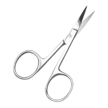 Imagem de Tesoura Pequena para Unhas com Ponta Curva, Aço Inoxidável, Instrumento de Manicure Profissional