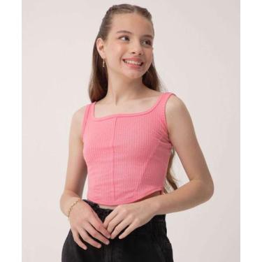 Imagem de Blusa Juvenil Cropped Corselet Marisa Tam 10 a 16-97131, Rosa, 12