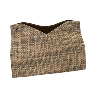 Imagem de Fenteer Porta-lenços de papel com capa protetora, organizador de guardanapos, dispensador de papel higiênico em couro PU, ideal para casa, carro, penteadeira, Verde