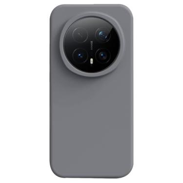 Imagem de LYJSMGZ Capa de silicone líquido para Huawei Honor Magic 8 Pro/Magic 8, revestimento macio de dissipação de calor fino protege arranhões capa fosca contra choque, cinza, Majic 8