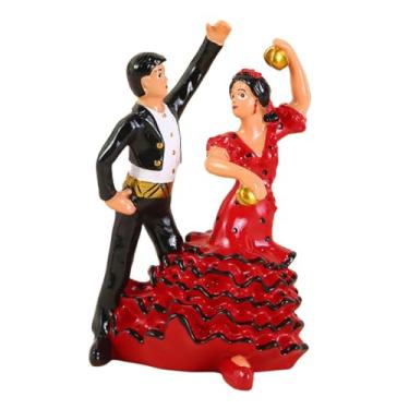 Imagem de Generic Estatueta decorativa de noivos, ornamento de mesa, escultura de casal para o Dia dos Namorados, quarto, entrada ou armário, Borda Preta