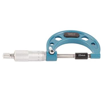 Imagem de Luqeeg Micrômetro Externo de Alta Precisão de Aço Inoxidável para Medição de Espessura para Fábricas de Máquinas Com Chave Inglesa, Design Portátil para Engenheiros e Técnicos (25-50 mm)