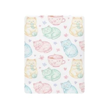 Imagem de Burbuja Lençol de berço para meninas e meninos, lençol macio e respirável para colchões de berço padrão e infantil, 68,5 x 99 cm