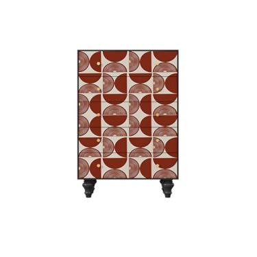 Imagem de Cômodas Cômoda de 5 gavetas para quarto com 4 pés madeira, cômoda, cômodas armazenamento para, sala estar(B)