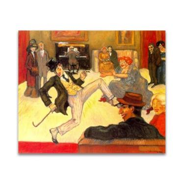 Imagem de RYLJCZ Reprodução de pinturas famosas de Albert Bloch - (A dançarina) Impressão em tela Arte de parede para decoração de sala de estar (55 x 72 cm (21,6 x 28,3 pol)/sem moldura)