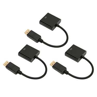 Imagem de SUNGOOYUE Adaptador DisplayPort para DVI Com Chip IC, Conectores Banhados a Ouro, Resolução 1080P, Design de Travamento para PC, Laptop, Monitor, Pacote Com 3