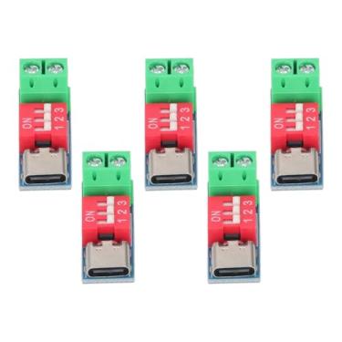 Imagem de GLOGLOW Módulo de Placa Chamariz Usb C Pd Qc 3.0, Tensão Ajustável 5v 9v 12v 20v, Saída de 100w, Carregamento Rápido para Banco de Potência de Laptop, 5 Pacotes