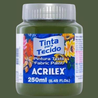 Imagem de Tinta para Tecido Fosca 250ml Acrilex - Cores Frias - 04125, VERDE OLI