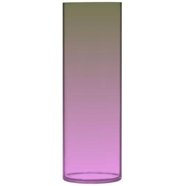 Imagem de Vaso cilíndrico gradiente de lavanda ombré para mesa decorativo grande vaso de plástico fofo personalizado floral decoração de outono para quarto, 30 cm x 9,9 cm