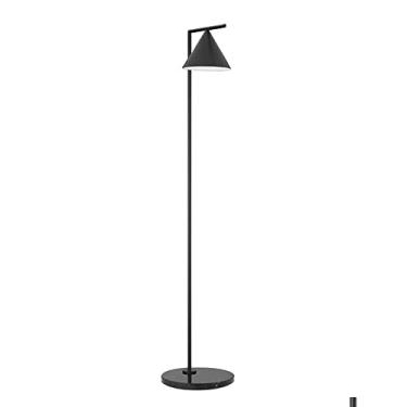 Imagem de Luminária de chão nórdica, luminária alta criativa em formato de cone, luminária de chão vintage em metal pintado, luminária de mesa vertical estilo japonês simples para sala de estar, quart