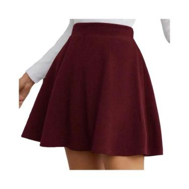 Imagem de Saia Plissada De Malha Com Cintura Alta Para Mulheres, Estilo A-line, 