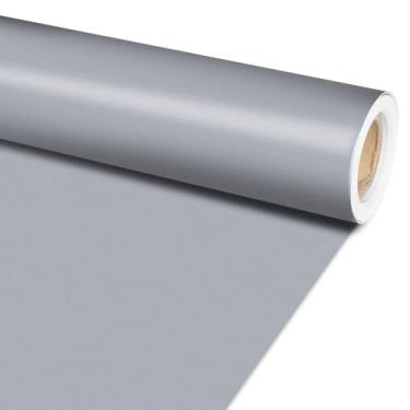 Imagem de Qyeahkj Rolo de papel cinza para quadro de avisos para sala de aula, papel de fundo, cor cinza, resistente ao desbotamento, decoração de sala de aula, pôster, arte, artesanato, parede, educação