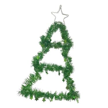 Imagem de Sclmgo Luzes de Natal Decorativas para Janelas, Luzes de LED Natalinas, Enfeite de Natal em Ferro com Design de árvore Iluminada para Sala de Estar, Quarto E, Luz Quente Verde, Tamanho real