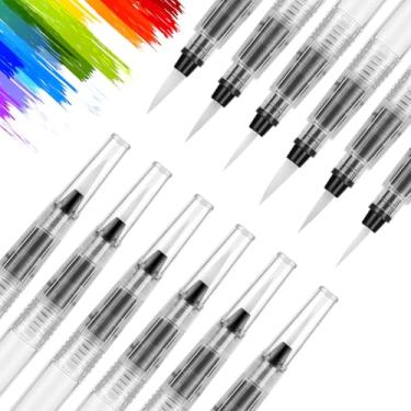 Imagem de AmazingSpark Conjunto de 60 canetas pincel de água, 3 tamanhos, canetas de aquarela pontiagudas, para desenho de água com bolsa de veludo, conjunto de pincéis artísticos para pintura (12 cm de