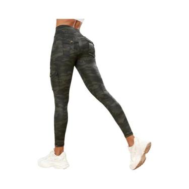 Imagem de Calças De Yoga Sem Costura De Cintura Alta Para Mulheres, Leggings Esp