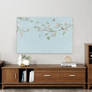 Imagem de Capa de TV para interior protetor de tela elástico moderno 81.3-203.2 cm protetor de tela para LCD LED TVs plasma monitores de computador capa quarto sala de estar decoração-flor 3||32 polegadas