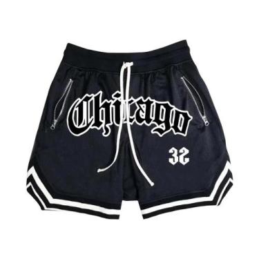 Imagem de Bermuda De Basquete Masculina Em Malha Respirável Casual Para Esportes