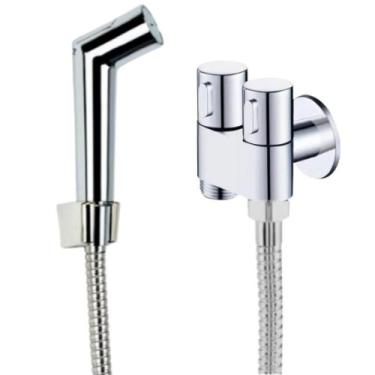 Imagem de Ducha Higiênica Completa Registro Metal Duplo + Engate Flexível Inox 2
