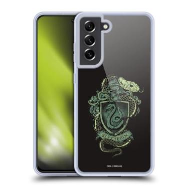 Imagem de Head Case Designs Capa de gel macio oficialmente licenciada Harry Potter Sonserina Relíquias da Morte XIV compatível com Samsung Galaxy S21 FE 5G