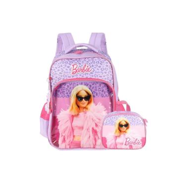 Imagem de Kit Mochila Costas+Lancheira Térmica Barbie - Violeta
