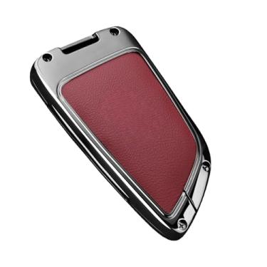 Imagem de Capa de couro para chave com fivela especial, capa de carro compatível com BMW X1 X3 X5 X6 X7 1 3 5 6 7 Série G20 G30 G11 F15 F16 G01 G02(H-gun red)