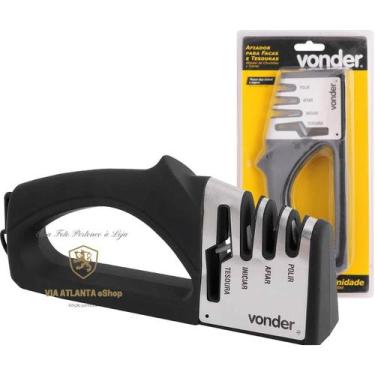 Imagem de Amolador Afiador Profissional Facas e Tesouras C/ Vídea e Cerâmica 4 O