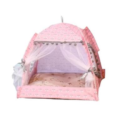 Imagem de Cama Universal Para Gatos E Cães, Tenda Semi Fechada Com Estampa De Fl