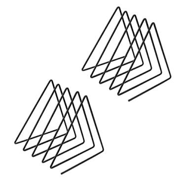 Imagem de MGGi 2 porta-livros, suporte de arquivo, organizador de revistas, organizador de livros de arame de metal, prateleira de livros, suporte triangular ajustável para decoração de escritório em casa, 4