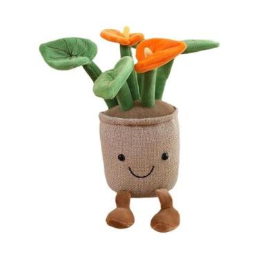 Imagem de Brinquedo De Pelúcia Em Forma De Flor Cartoon De 10/35cm, Planta Simul
