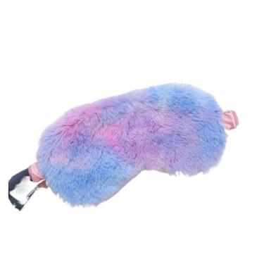 Imagem de Máscara de Dormir Venda para Dormir Máscaras para os Olhos de Pelúcia Macia Linda Nuvem de Amor Cobertura para os Olhos Máscara de Pelúcia Cobertura de Olhos para Soneca Saúde (Azul Colorido)