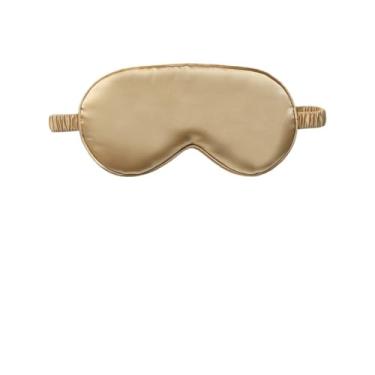 Imagem de Máscara para dormir 、 Sombreamento de viagem, tapa-olhal para soneca, remendo de olhos para descanso, cobertura de olhos para dormir à noite (dourada)