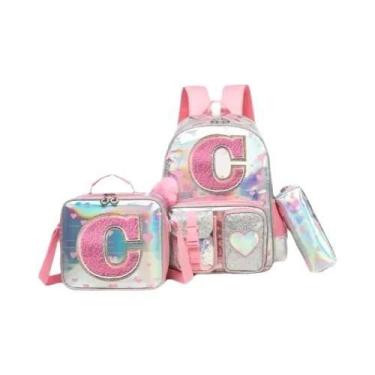 Imagem de Mochila Infantil Com Estampa De Letras Para Meninas, Mochila Escolar P