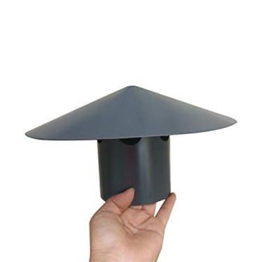 Imagem de Tampa de capota de chaminé, capa de liga de alumínio, tampa de chaminé, capota de chaminé de cano alto versátil, cinza, 125 mm