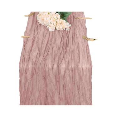 Imagem de Caminho De Mesa Em Tecido De Algodão Boho Burgundy Para Decorações De 