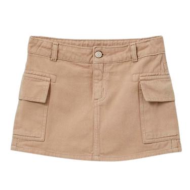 Imagem de Shorts Saia Hering Marrom Infantil Menina Regular Em Sarja-Feminino