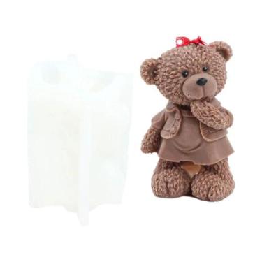Imagem de Molde De Silicone De Urso De Pelúcia Para Velas Aromáticas E Sabonetes